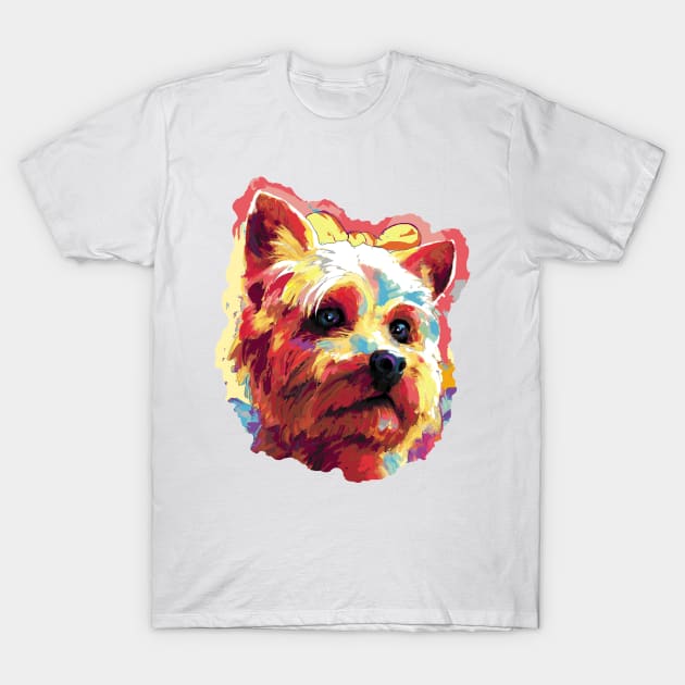 Yorkshire Terrier Dog T-Shirt by mailsoncello